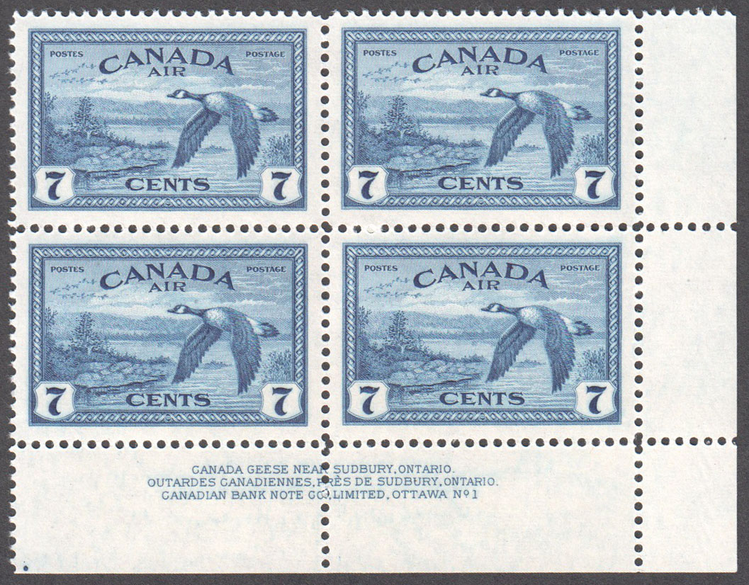Canada Scott C9 MNH PB LR Pl 1 (A12-8) - Click Image to Close